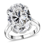 D'Joy Moissanit Ring und Anhänger mit 45 cm langer Kette