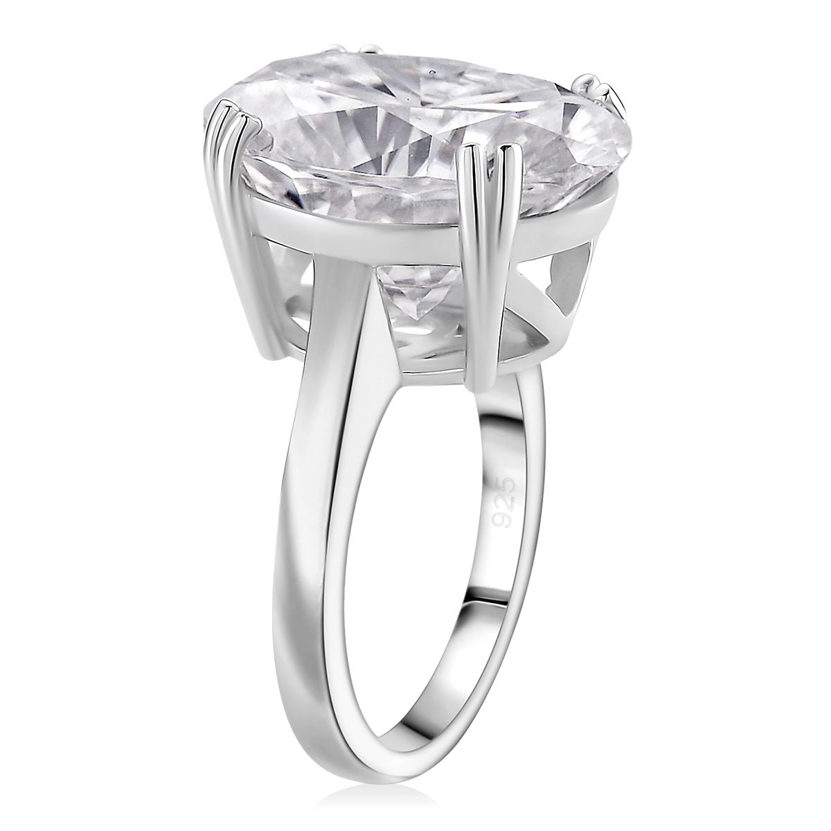 D'Joy Moissanit Ring und Anhänger mit 45 cm langer Kette
