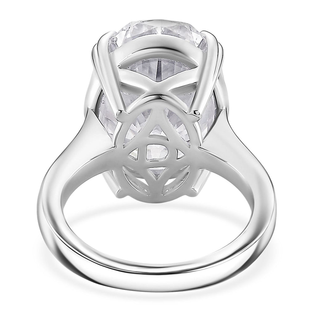 D'Joy Moissanit Ring und Anhänger mit 45 cm langer Kette