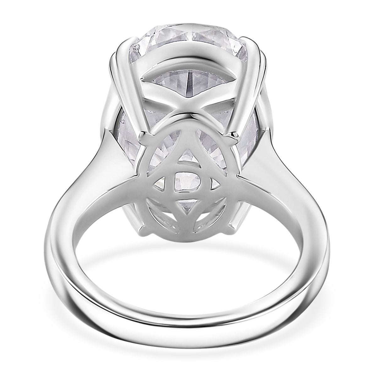 D'Joy Moissanit Ring und Anhänger mit 45 cm langer Kette
