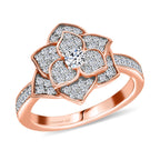 LUXURIANT DIAMOND- SI Labor Diamant Ring und Anhänger mit 45cm Kette