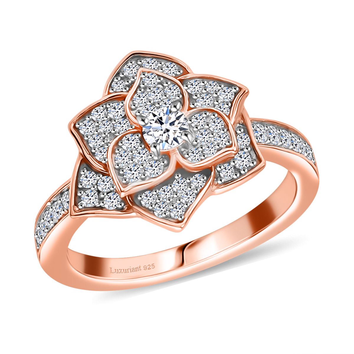LUXURIANT DIAMOND- SI Labor Diamant Ring und Anhänger mit 45cm Kette