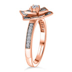 LUXURIANT DIAMOND- SI Labor Diamant Ring und Anhänger mit 45cm Kette