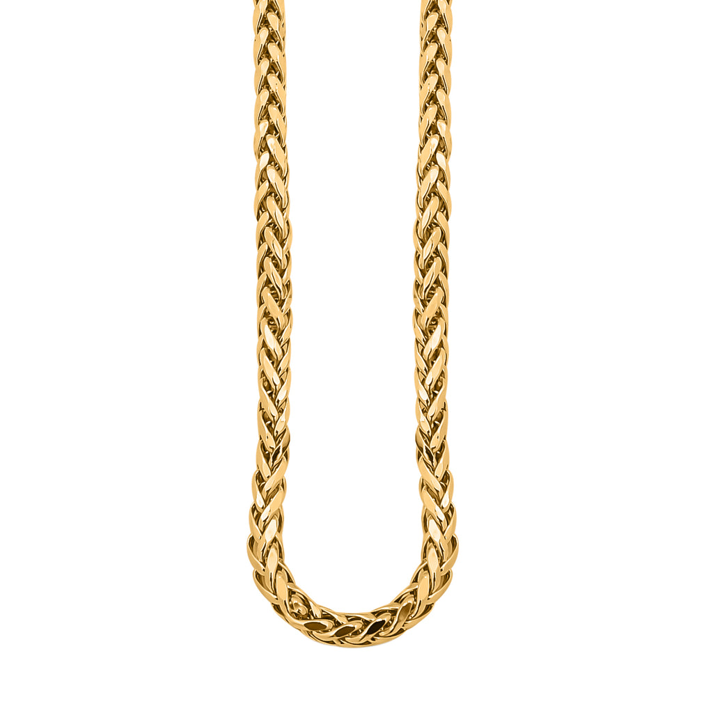 Italienische Spiga Halskette, ca. 90 cm, 375 Gelbgold ca. 9,78g