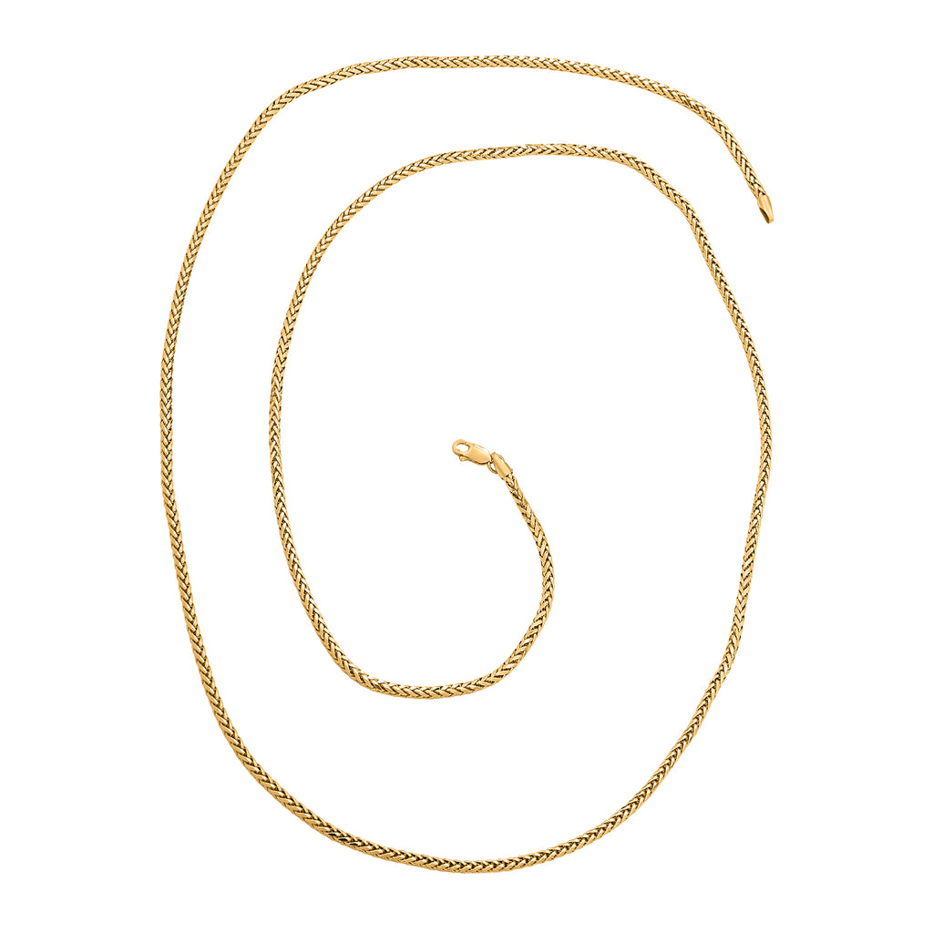Italienische Spiga Halskette, ca. 90 cm, 375 Gelbgold ca. 9,78g