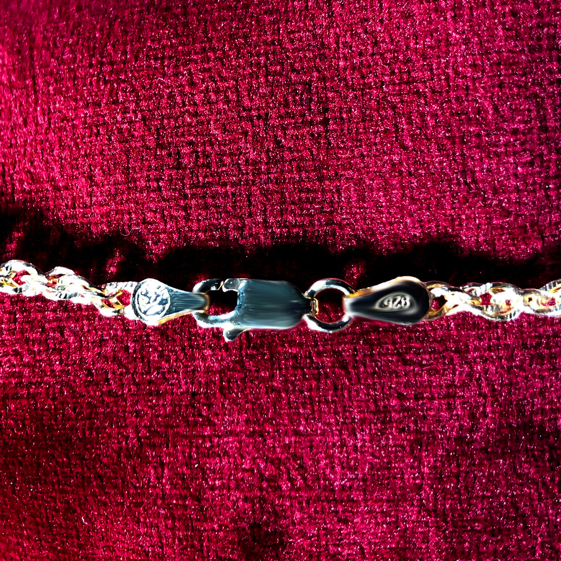 Italienische Singapur-Halskette ca. 45 cm 925 Silber vergoldet ca. 7,62g