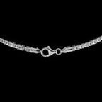 Italienische Franco Halskette ca. 61 cm 925 Silber platiniert ca. 41,31g