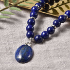 Lapislazuli-Halskette, ca. 45 cm, ca. 180,50 ct