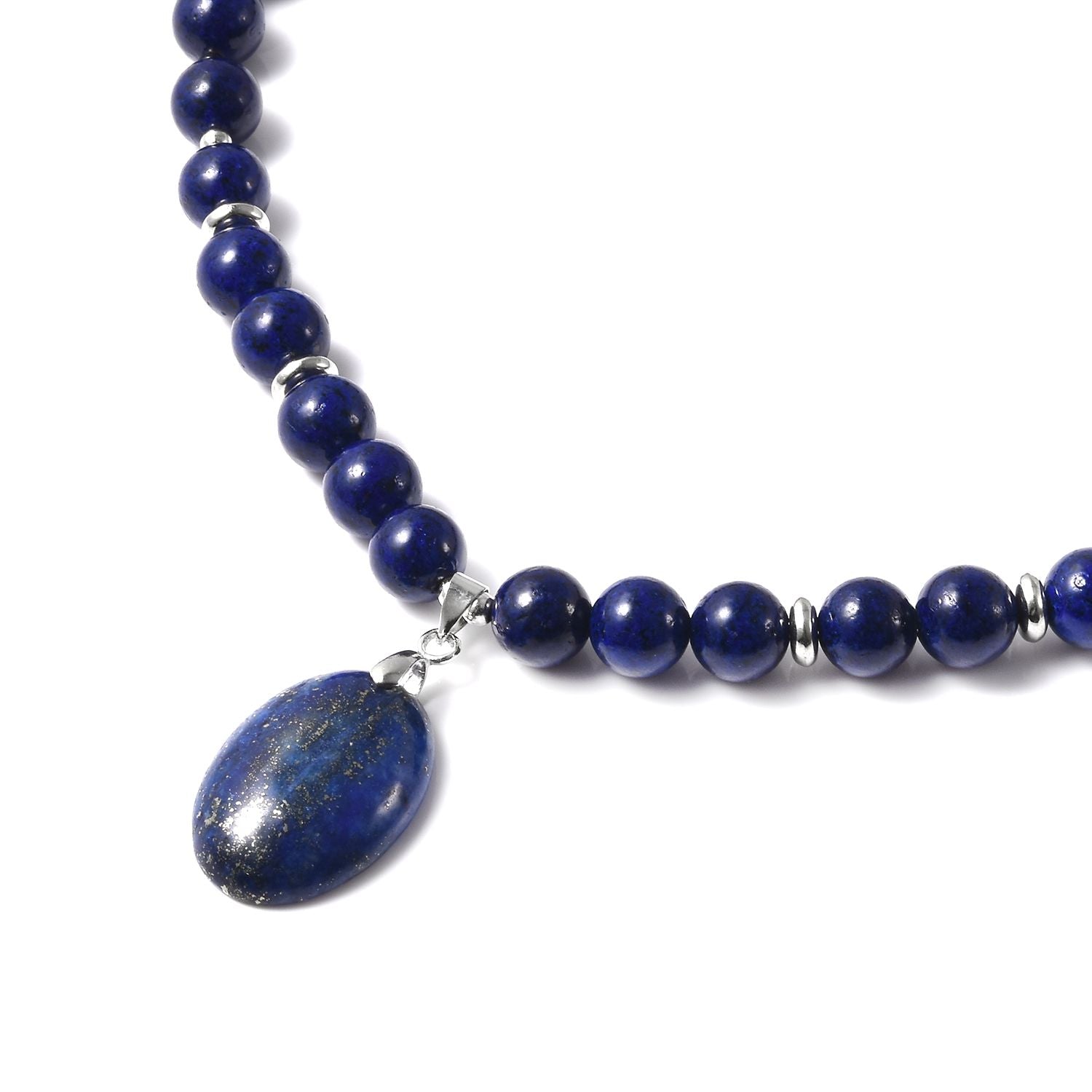 Lapislazuli-Halskette, ca. 45 cm, ca. 180,50 ct
