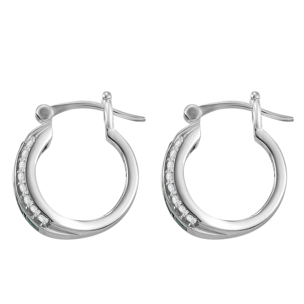 Labor Smaragd und Zirkon Ring und Ohrringe