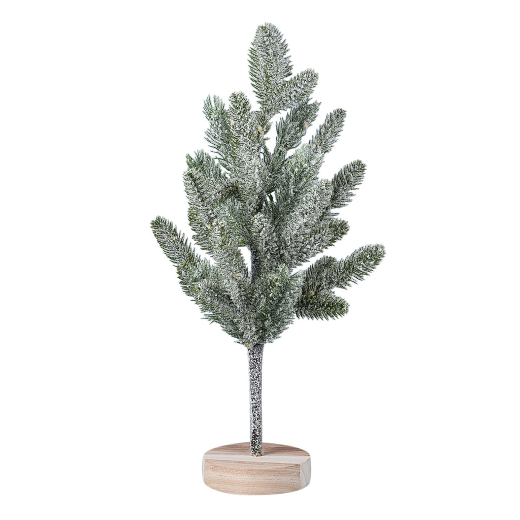 Warmweiße 50 LED Weihnachtsbaum Lampe, Größe 55 cm, 3xAA (nicht inkl.), Grün, Weiß und Braun
