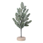 Warmweiße 50 LED Weihnachtsbaum Lampe, Größe 55 cm, 3xAA (nicht inkl.), Grün, Weiß und Braun