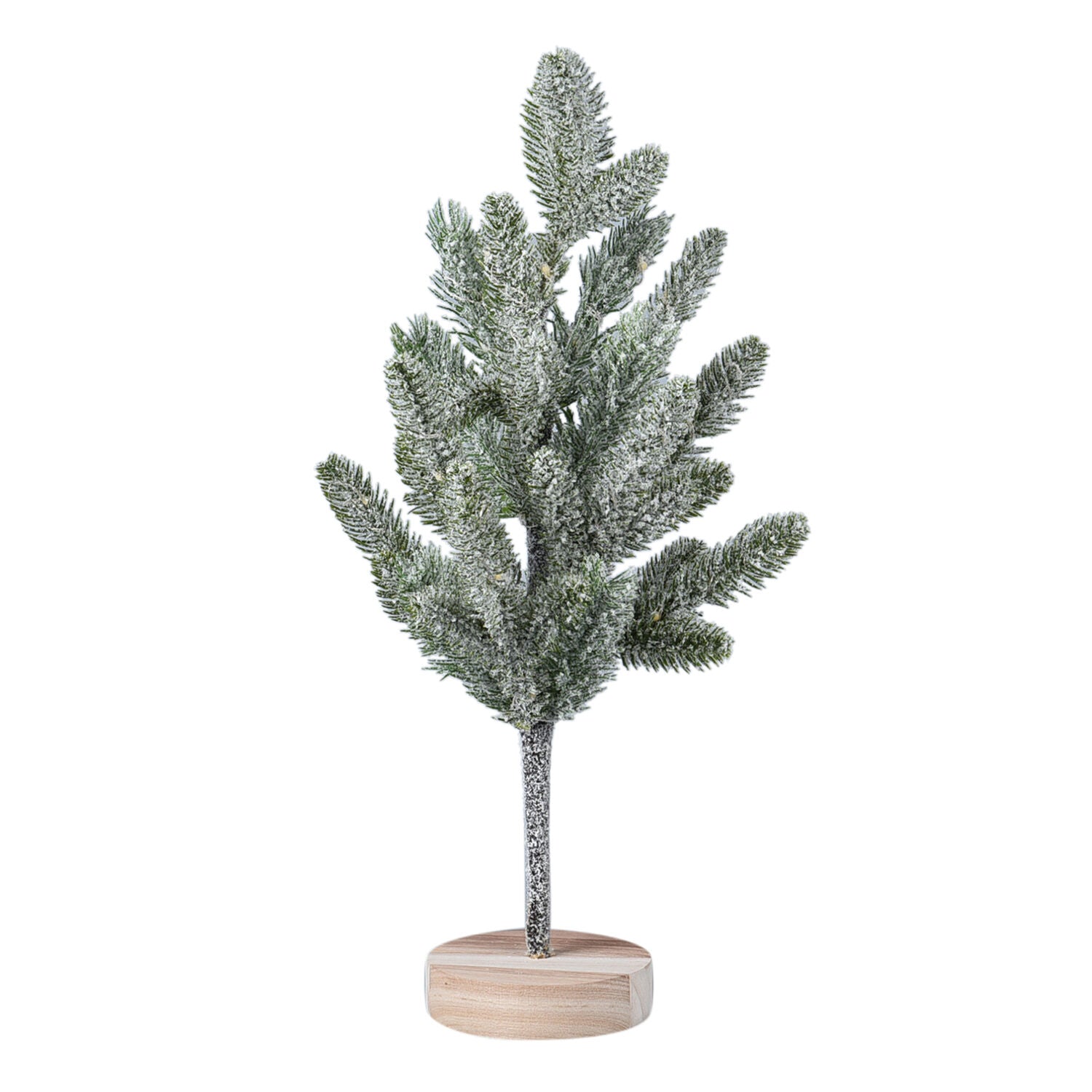 Warmweiße 50 LED Weihnachtsbaum Lampe, Größe 55 cm, 3xAA (nicht inkl.), Grün, Weiß und Braun