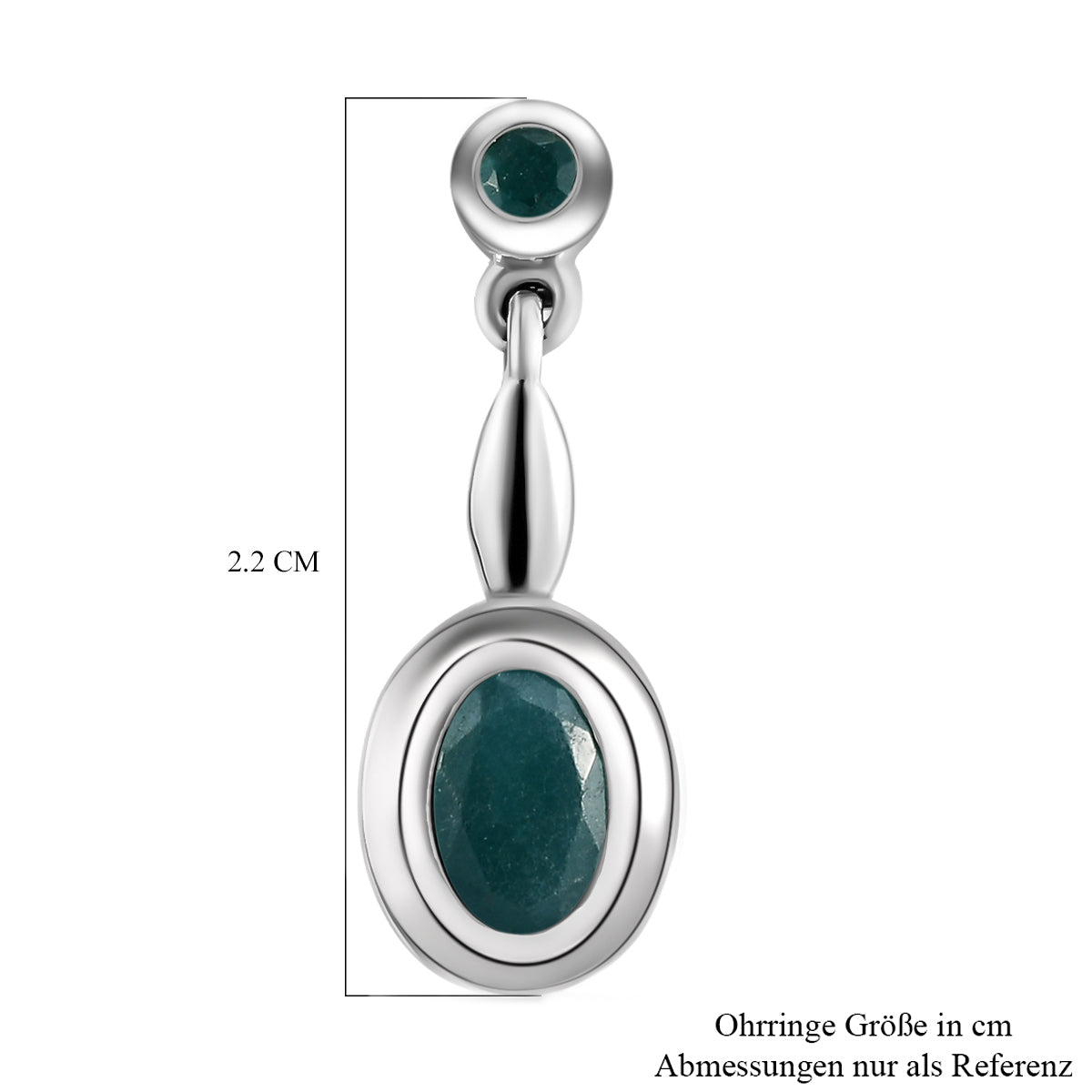 Grandidierit-Ohrringe, 925 Silber platiniert ca. 0.99 ct