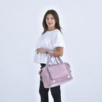 Dusky Pink Nylon Faltbare Reisetasche Größe: 40*28*23cm, 2 Steckfächer, rosa