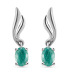 Grandidierit-Ohrringe, 925 Silber platiniert ca. 0,89 ct