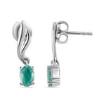 Grandidierit-Ohrringe, 925 Silber platiniert ca. 0,89 ct