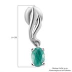 Grandidierit-Ohrringe, 925 Silber platiniert ca. 0,89 ct