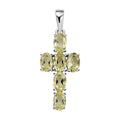 Ouro Verde-Quarz Kreuz-Anhänger - 2,50 ct.