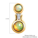 Natürliche, äthiopische Opal-Ohrringe, 925 Silber vergoldet ca. 1,00 ct