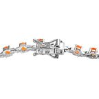 Salamanca Feueropal Armband, ca. 19 cm, 925 Silber platiniert ca. 2.85 ct
