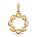 Natürlicher, äthiopischer Opal-Anhänger, 925 Silber vergoldet ca. 0,88 ct