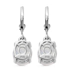 Premium Regenbogen Mondstein-Ohrringe, 925 Silber platiniert ca. 4,81 ct