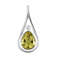AA Ouro Verde-Quarz und Zirkon-Anhänger - 2,94 ct.