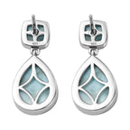 Larimar Ohrringe, 925 Silber platiniert ca. 15.05 ct