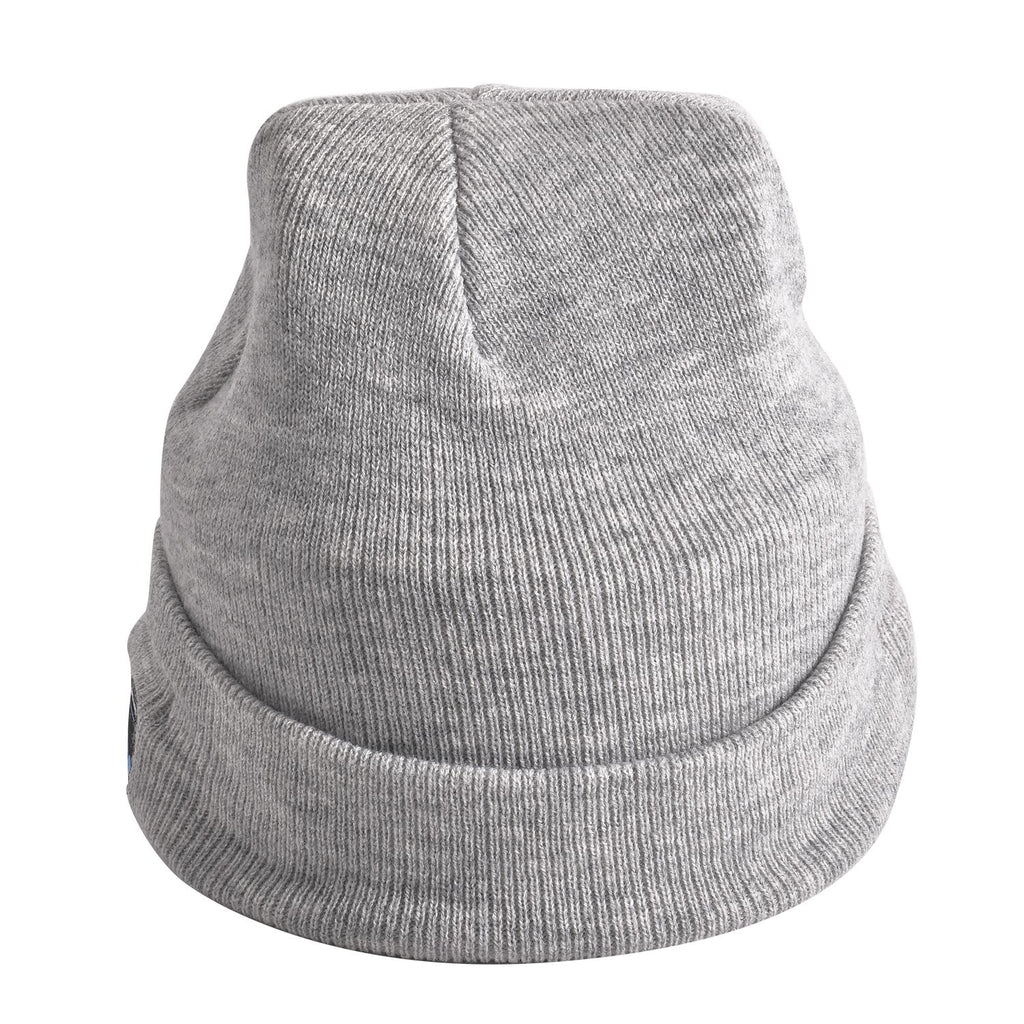Vielseitige Strickmütze mit Bluetooth und eingebautem LED-Licht, 21x28cm, grau