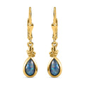 Boulder Opal Triplett Ohrringe, 925 Silber vergoldet ca. 1,27 ct