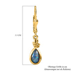 Boulder Opal Triplett Ohrringe, 925 Silber vergoldet ca. 1,27 ct