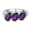 Afrikanischer Amethyst-Ring, (Größe 16.00) 316L Edelstahl , ca. 2.16 ct