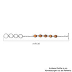 Tigerauge Armband, ca. 19 cm, Edelstahl ca. 10,95 ct