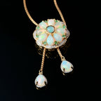 GP Kollektion - Natürliche, äthiopische Welo Opal Halskette, ca. 45 cm, 925 Silber vergoldet ca. 3.79 ct