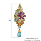 GP Italienische Garten Kollektion - Mehrfarbige Edelstein-Ohrringe, 925 Silber vergoldet ca. 9,86 ct