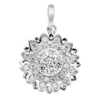 Lustro Stella - Weißer Zirkonia Anhänger, 925 Silber rhodiniert ca. 0.63 ct