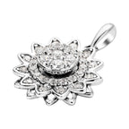 Lustro Stella - Weißer Zirkonia Anhänger, 925 Silber rhodiniert ca. 0.63 ct