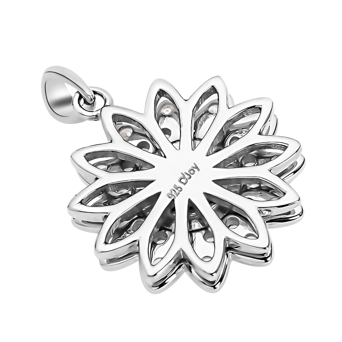 Lustro Stella - Weißer Zirkonia Anhänger, 925 Silber rhodiniert ca. 0.63 ct