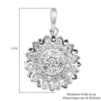 Lustro Stella - Weißer Zirkonia Anhänger, 925 Silber rhodiniert ca. 0.63 ct