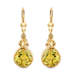 Ouro Verde-Quarz Ohrringe, 925 Silber vergoldet ca. 6.83 ct