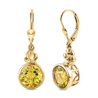 Ouro Verde-Quarz Ohrringe, 925 Silber vergoldet ca. 6.83 ct