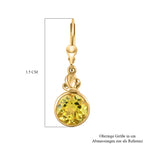 Ouro Verde-Quarz Ohrringe, 925 Silber vergoldet ca. 6.83 ct
