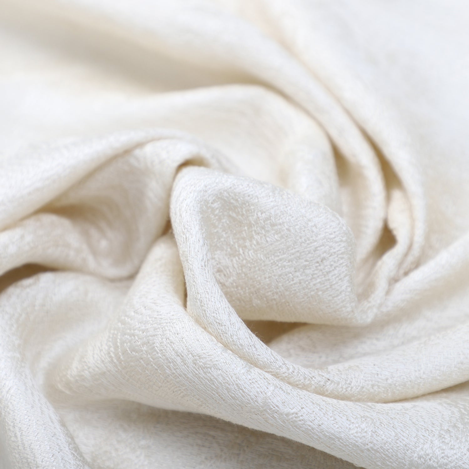 Premium Kollektion - gewebter Schal, 100% Natur Seide, Jamawar Design, 68x190 cm, Elfenbein