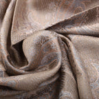Premium Kollektion - gewebter Schal, 100% Natur Seide, Jamawar Design, 68x190 cm, Creme