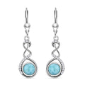 Larimar und Zirkon-Ohrringe - 2,35 ct.