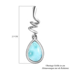 Larimar-Ohrringe, 925 Silber platiniert ca. 2,97 ct
