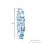 Himmelblaue Topas-Creolen, 925 Silber platiniert ca. 11,66 ct