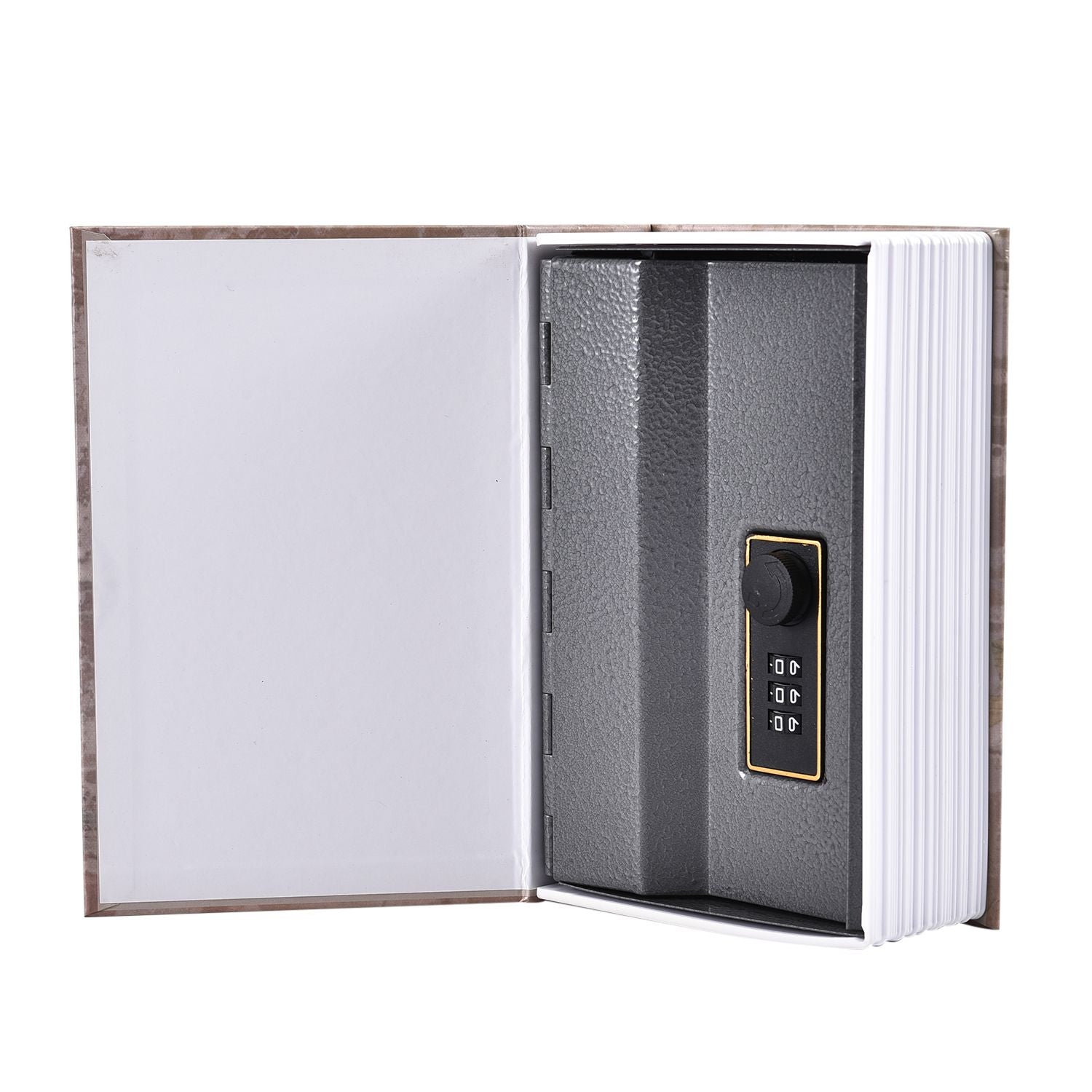 Wörterbuch-Safe mit Eiffelturm-Muster, mit 2 buchförmigen Schlüsseln, Größe 18x12x5,5 cm
