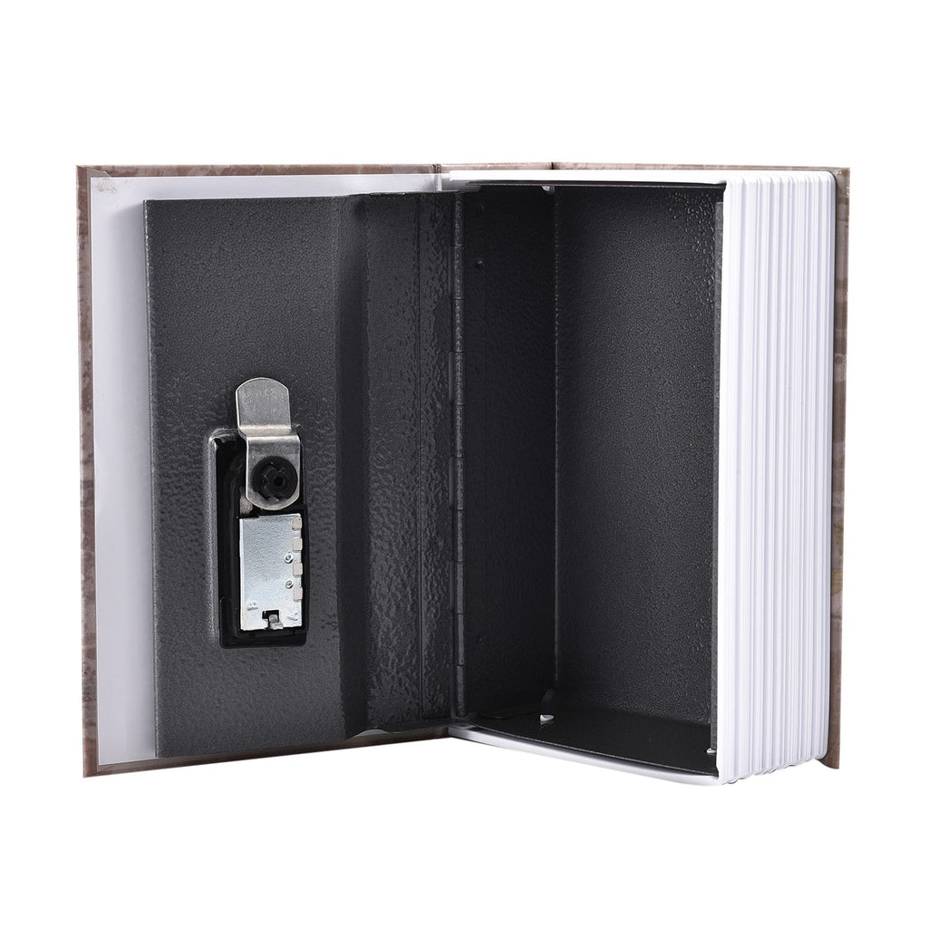 Wörterbuch-Safe mit Eiffelturm-Muster, mit 2 buchförmigen Schlüsseln, Größe 18x12x5,5 cm